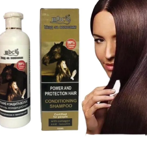 Konjski šampon za brži rast kose sa kolagenom i lanolinom (500ml)