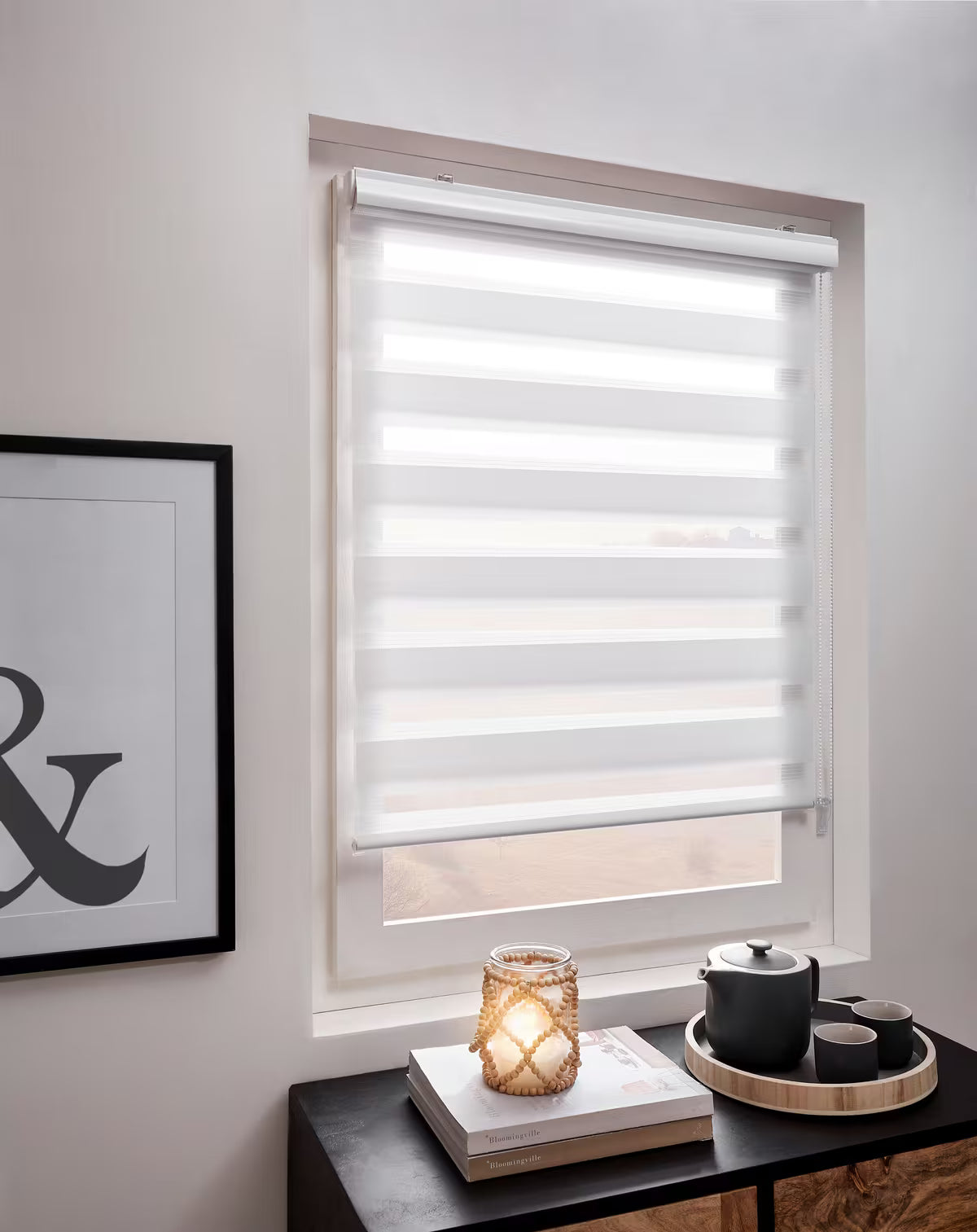 Zebra/rolo zavjesa sa dvostrukim trakama