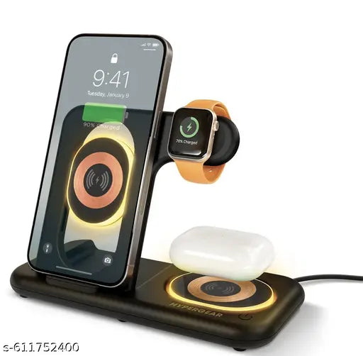 3u1 MagSafe Bežični Punjač - Brzi punjač za telefon, sat i slušalice