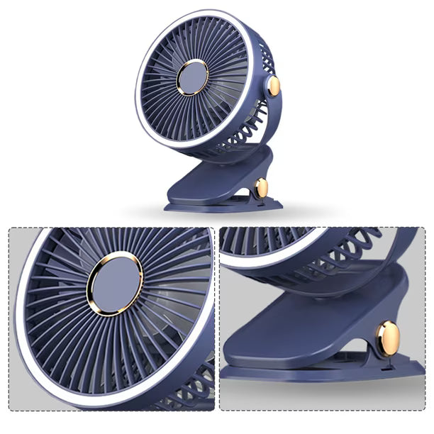 4u1 LED Stoni Ventilator sa Štipaljkom