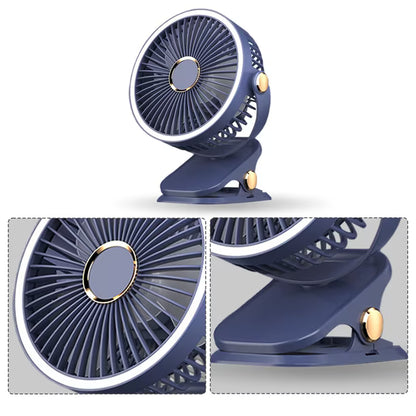 4u1 LED Stoni Ventilator sa Štipaljkom